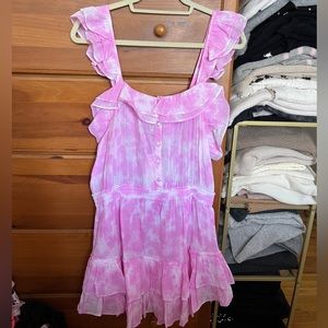 LoveShackFancy Marina Dress Peony Pink Size L BNWT